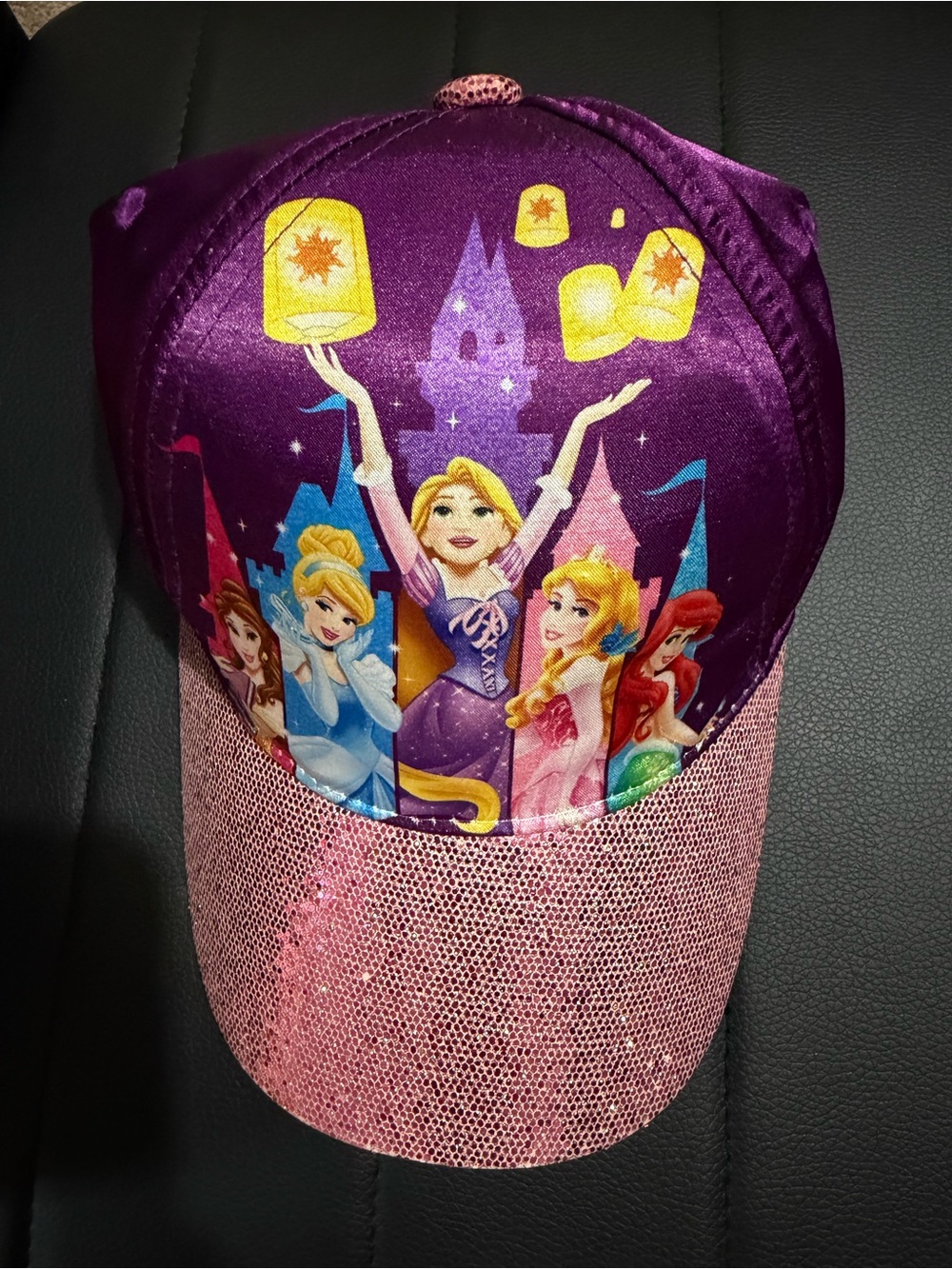 Disney Purple and Pink Princess Sparkle Cap with Rapunzel & Friends